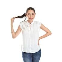 Blusa De Manga Plisada Roman Fashion/juvenil, 10205 (blanco) Blanco