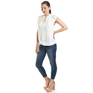 Foto 2 | Foto 2 | Blusa De Manga Plisada Roman Fashion/juvenil, 10205 (blanco) Blanco