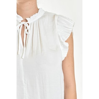 Foto 4 | Foto 4 | Blusa De Manga Plisada Roman Fashion/juvenil, 10205 (blanco) Blanco