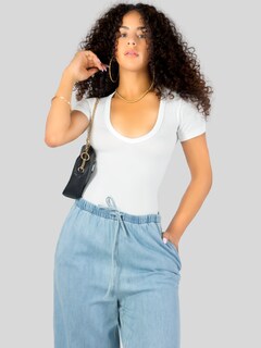 Foto 4 | Foto 4 | Player Mujer Texturizada Casual Stretch Bl-1027 Blanco Blusa Dama Top