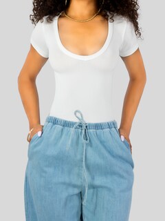 Foto 6 | Foto 6 | Player Mujer Texturizada Casual Stretch Bl-1027 Blanco Blusa Dama Top