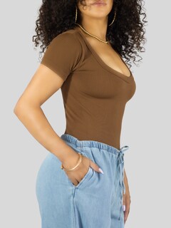 Foto 5 | Foto 5 | Player Mujer Texturizada Casual Stretch Bl-1027 Café Claro Blusa Dama Top
