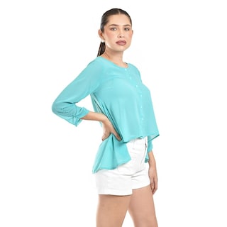 Foto 2 | Foto 2 | Blusa Con Abertura En Espalda Roman Fashion /juvenil, 8036 (menta) Turquesa