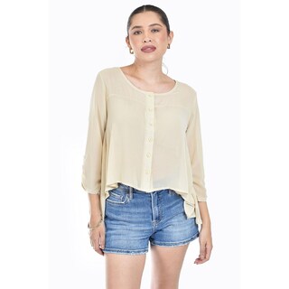 Foto 1 | Foto 1 | Blusa Con Abertura En Espalda Roman Fashion /juvenil, 8036 (hueso) Beige