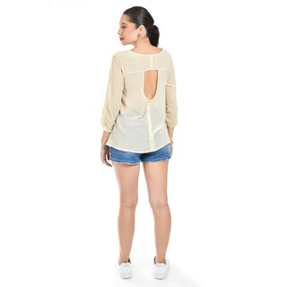 Foto 3 | Foto 3 | Blusa Con Abertura En Espalda Roman Fashion /juvenil, 8036 (hueso) Beige