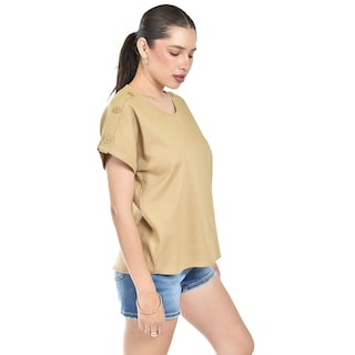 Foto 2 | Foto 2 | Blusa De Lino Con Botones Roman Fashion /juvenil, 0320 (cafe) Cafe