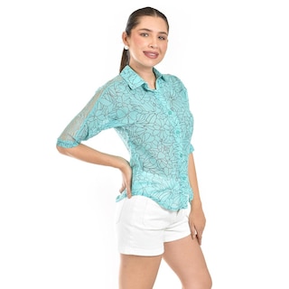 Foto 2 | Foto 2 | Blusa Transparente Con Encanje Roman Fashion /juvenil, 8042 (menta) Verde Claro