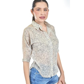 Foto 2 | Foto 2 | Blusa Transparente Con Encanje Roman Fashion /juvenil, 8042 (beige) Beige