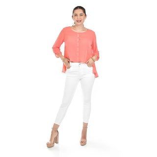 Foto 1 | Foto 1 | Blusa Con Abertura En Espalda Roman Fashion /juvenil, 8036 (coral) Coral