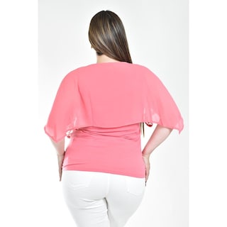 Foto 3 | Foto 3 | Blusa Con Encaje Y Detalle De Perlas Roman Fashion /tallas Extras, 086 (rosa) Rosa