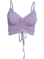 Tops Mujer Deportivo O Casual Blusa Top-06 Lila Croptop Tirantes