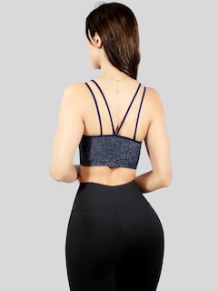 Foto 3 | Foto 3 | Tops Mujer Deportivo O Casual Blusa Top-1021 Marino Croptop Tirantes