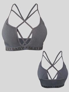 Foto 4 | Foto 5 | Tops Mujer Deportivo O Casual Blusa Top-1019 Gris Croptop Tirantes