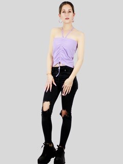 Foto 2 | Foto 2 | Tops Mujer Deportivo O Casual Blusa Top-1016 Lila Croptop Tirantes