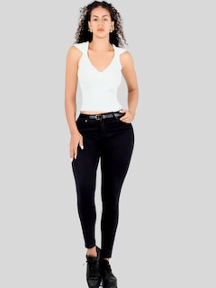 Foto 2 | Foto 2 | Blusa Casual Mujer Moderna Tejido Acanalado Bl-1032 Crema Stretch