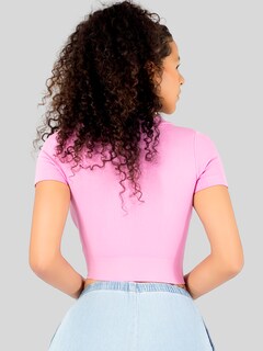 Foto 3 | Foto 3 | Playera Mujer Casual Crop Top Stretch Bl-1031 Violeta Cómoda Blusa Corta