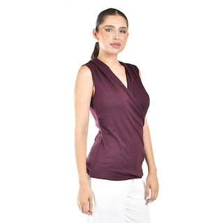 Foto 2 | Foto 2 | Blusa Escote Cruzado Roman Fashion /juvenil, 10284 (vino) Vino