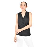 Blusa Escote Cruzado Roman Fashion /juvenil, 10284 (negro) Multicolor