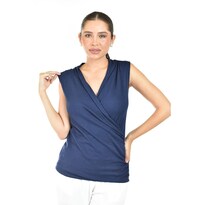 Blusa Escote Cruzado Roman Fashion /juvenil, 10284 (marino) Azul Marino