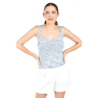 Foto 1 | Foto 1 | Blusa De Punto Escote Corazon Roman Fashion /juvenil, 41912 (azul Marino) Azul Marino