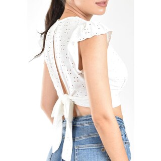 Foto 4 | Foto 4 | Crop Top Bordado Sin Manga Roman Fashion /juvenil, 0315 (blanco) Blanco