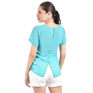 Foto 3 | Foto 3 | Blusa Ligera Con Detalles Metalicos Roman Fashion /juvenil, 8031 (menta) Verde Claro