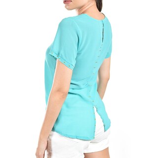 Foto 4 | Foto 4 | Blusa Ligera Con Detalles Metalicos Roman Fashion /juvenil, 8031 (menta) Verde Claro
