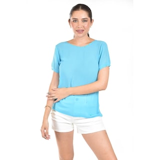 Foto 1 | Foto 1 | Blusa Ligera Con Detalles Metalicos Roman Fashion /juvenil, 8031 (azul Claro) Azul