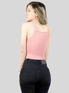 Foto 3 | Foto 3 | Set De 3 Crop Top De Mujer Top-1015-px3 Blanco negro Y Coral Deportivo O Casual