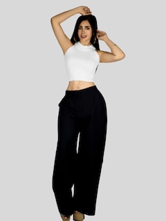 Foto 2 | Foto 2 | Blusa Crop Cuello Halter Canale Bl-1035 Blanco Diseño Elegante Y Comodidad