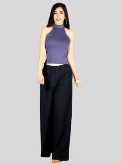 Foto 2 | Foto 2 | Blusas Mujer Unitalla Texturizada Casual Bl-1029 Gris Elegante Crop Top