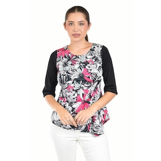 Foto 1 | Foto 1 | Blusa Con Estampado Floral Roman Fashion /juvenil 104 (fiusha) Fucsia