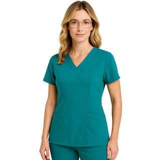 Foto 6 | Foto 7 | U4u Uniforms - Filipina Premium Para Mujer Cuello En V Cruzado Con Elastico En La Espalda - Diseño Cómodo Y Profesional Con Bols