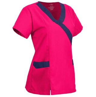 Foto 2 | Foto 2 | U4u Uniforms - Filipina Premium Para Mujer Cuello En V Cruzado Con Elastico En La Espalda - Diseño Cómodo Y Profesional Con Bols