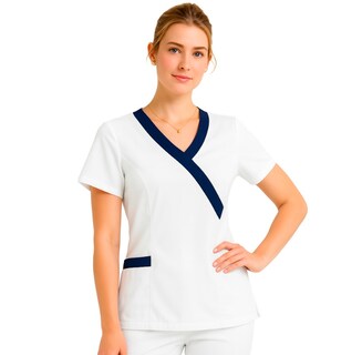 Foto 5 | Foto 5 | U4u Uniforms - Filipina Premium Para Mujer Cuello En V Cruzado Con Elastico En La Espalda - Diseño Cómodo Y Profesional Con Bols