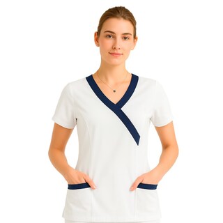 Foto 6 | Foto 6 | U4u Uniforms - Filipina Premium Para Mujer Cuello En V Cruzado Con Elastico En La Espalda - Diseño Cómodo Y Profesional Con Bols