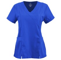 U4u Uniforms - Filipina Premium Para Mujer Cuello En V Cruzado Con Elastico En La Espalda - Diseño Cómodo Y Profesional Con Bols