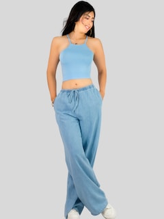Foto 6 | Foto 6 | Set De 3 Crop Top De Mujer Top-09-px3 Azul Claro  Azul Claro Y Nude  Deportivo O Casual