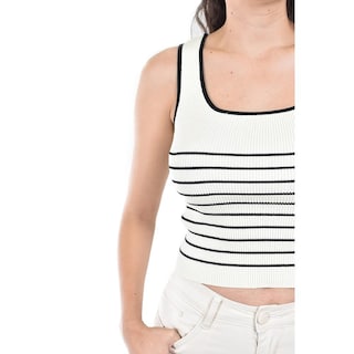 Foto 4 | Foto 4 | Top De Canalé Con Diseño A Rayas /juvenil  0294 (lineas Negro) Negro