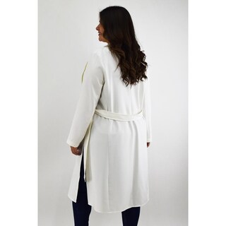 Foto 3 | Foto 3 | Gabardina con Cinto Roman Fashion Blanca Tallas Extras