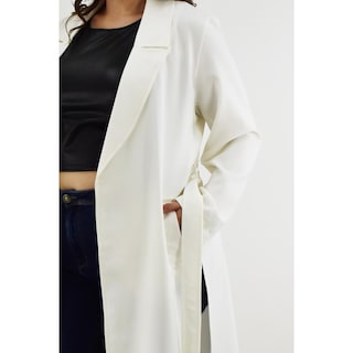 Foto 4 | Foto 4 | Gabardina con Cinto Roman Fashion Blanca Tallas Extras