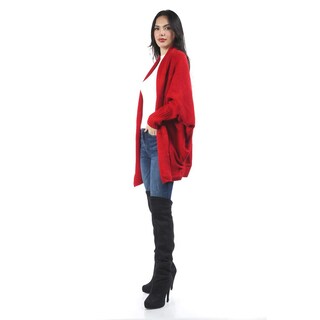 Foto 2 | Foto 2 | Cardigan De Manga Murcielago Roman Fashion /juvenil, 300 (rojo) Rojo