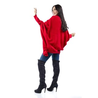 Foto 3 | Foto 3 | Cardigan De Manga Murcielago Roman Fashion /juvenil, 300 (rojo) Rojo