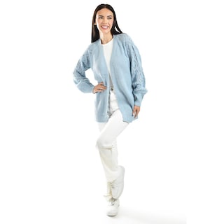 Foto 5 | Foto 5 | Cardigan De Punto Roman Fashion /juvenil, 41849 (azul Claro) Azul Cielo