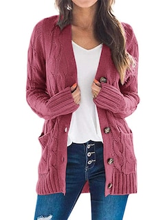 Foto 1 | Foto 1 | Jersey Tipo Cárdigan Prettygarden De Punto Con La Parte Delantera Abierta Para Mujer - Venta Internacional.