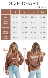 Foto 5 | Foto 5 | Cardigan Prettygarden, Suéter De Punto Con Cuello En V Y Botones Para Mujer - Venta Internacional.