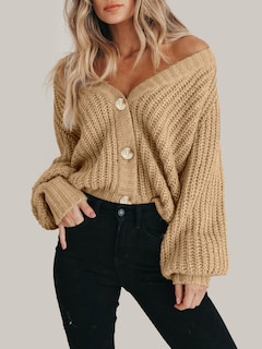 Foto 6 | Foto 6 | Cárdigan Prettygarden Casual De Color Liso Para Mujer, Otoño 2024, Caqui - Venta Internacional.