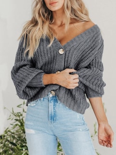 Foto 3 | Foto 3 | Cárdigan Prettygarden De Punto Grueso Para Mujer, Parte Delantera Abierta, Gris - Venta Internacional.