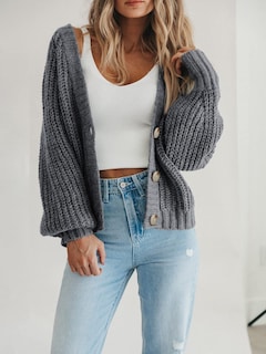 Foto 4 | Foto 4 | Cárdigan Prettygarden De Punto Grueso Para Mujer, Parte Delantera Abierta, Gris - Venta Internacional.