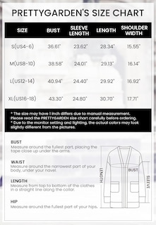 Foto 6 | Foto 6 | Jersey Tipo Cárdigan Prettygarden Para Mujer, Tejido Trenzado, Negro - Venta Internacional.